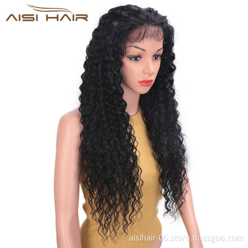 Best Black Wig Afro Kinky Curly Wave Long Wavy Natural Wig Deep Wave Front Lace Hair Wigs For Black Women